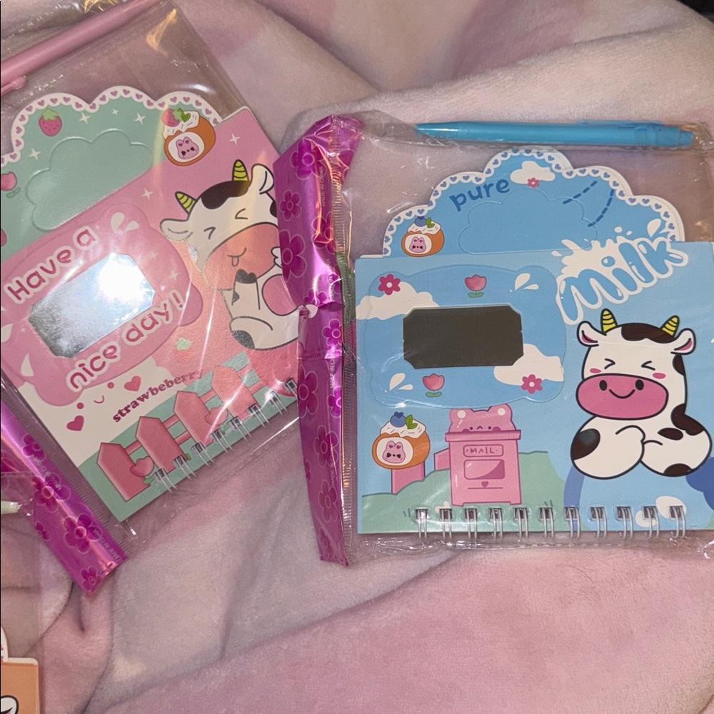 2 Cute Cow Spiral Notebook